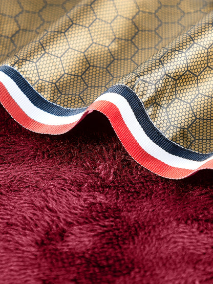 Men's Warm Stand Collar Cardigan Jacket, Honeycomb Heat-Retaining Graphite Lining, Thermal Insulation, Warmer Upper Body, Quality Men's Wear, Warm Lining, Carbon Fiber Technology - Full-Zip Winter Coat, Full-Length Zipper, Ma