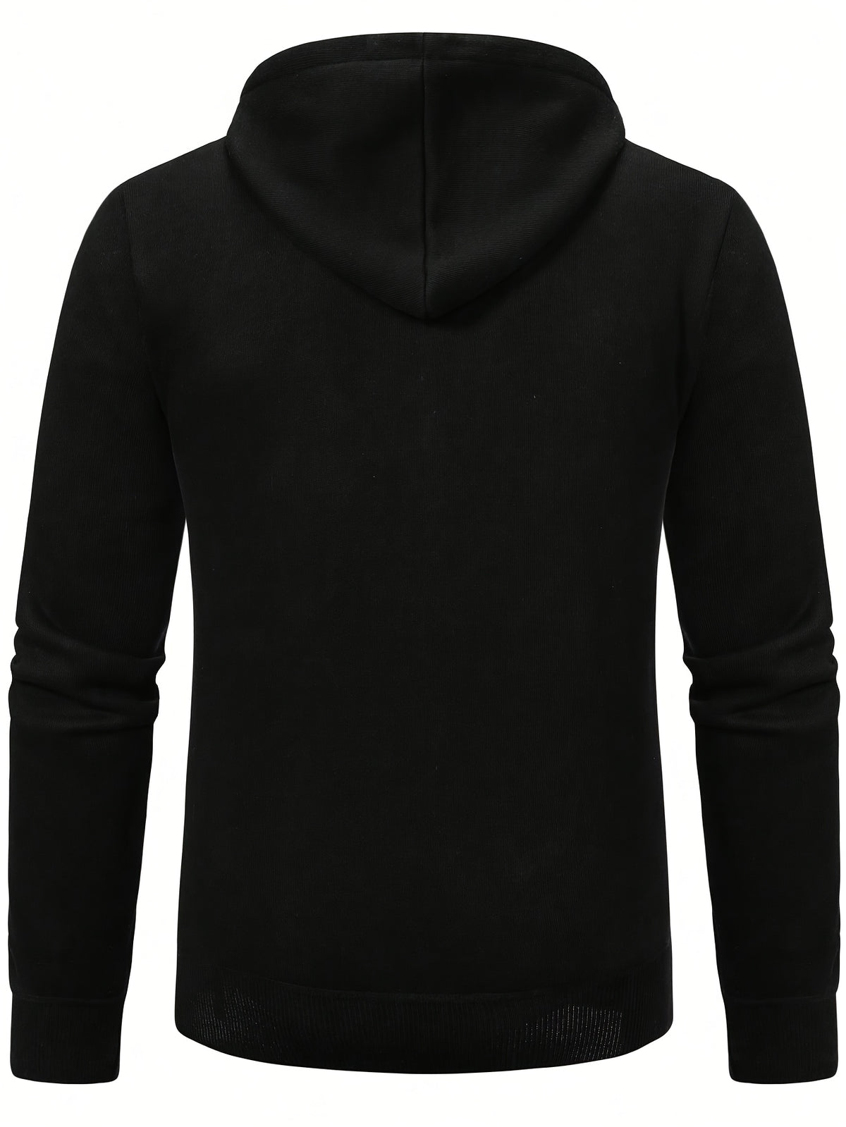Men's Quilted Hooded Zip-Up Jacket with Plaid Lining for Winter