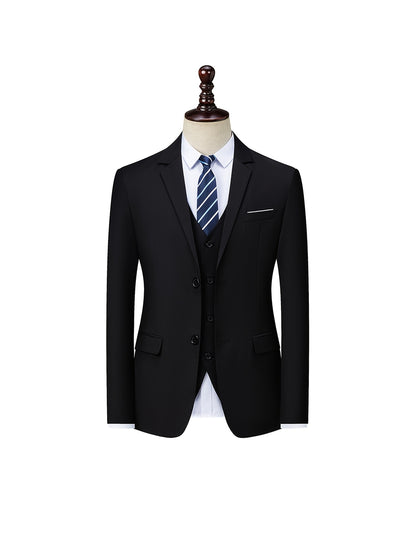 Men's Slim Fit Notch Lapel Suit Jacket for Business & Casual