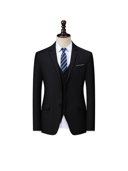 Men's Slim Fit Notch Lapel Suit Jacket for Business & Casual