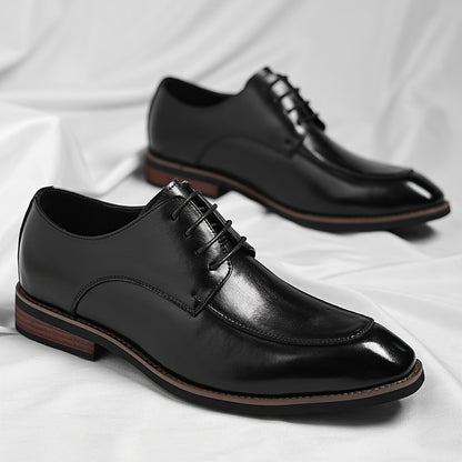 Men's Casual Derby Shoes with Breathable PU and Rubber Sole
