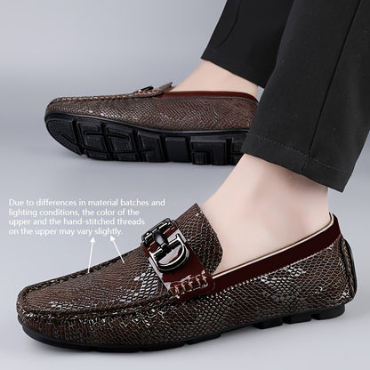 Men's Lightweight PU Leather Slip-On Loafers for All Seasons