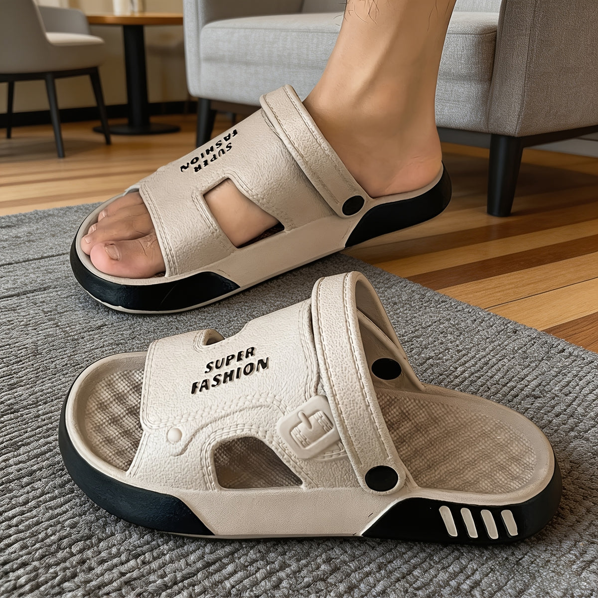 Unisex EVA Casual Slippers - Slip-Resistant, Quick-Dry, All-Season