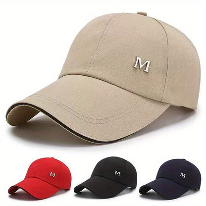 Men's adjustable duckbill cap, baseball cap, casual cap, suitable for outdoor activities, travel, and beach vacations, available in black, blue, red, and khaki colors