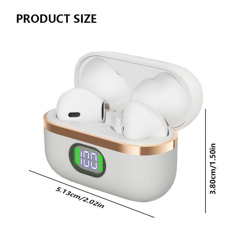 2025 New Style True Wireless semi in-ear sports music headset mini Earbuds TWS HIFI bass Stereo HD calling Stereo Earphones for Android for iPhone Cellphone gaming Earpieces smart couples headphones