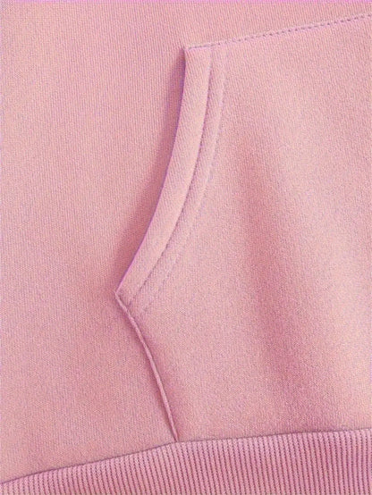 New Arrival Gray Print Women's Hooded Drawstring Sweatshirt and Pants Set, Autumn/Winter Warm Long-Sleeve Pullover with Hat, Machine-Washable Polyester, Versatile Outfit