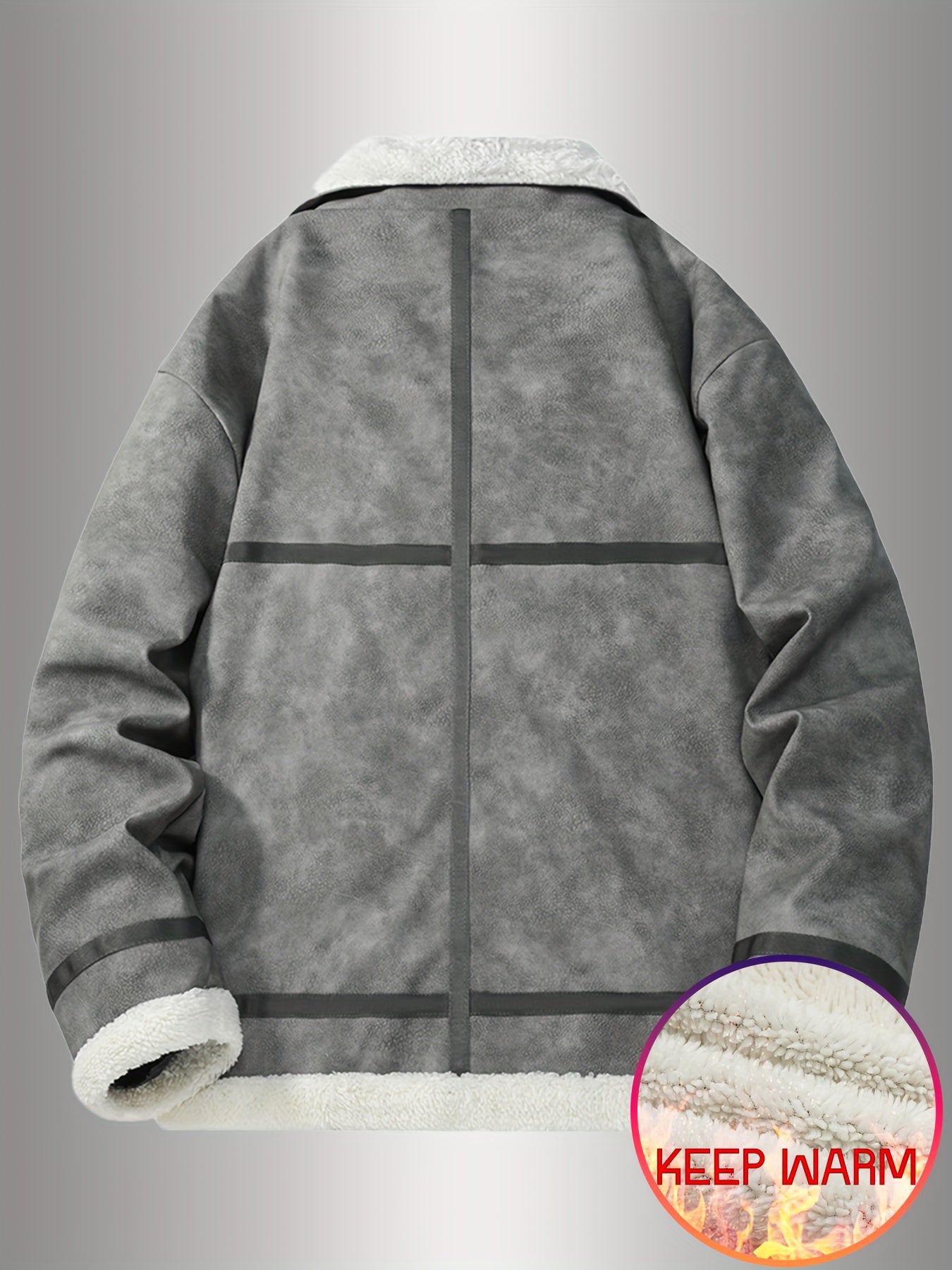 Men's Heavy-Duty Winter Bomber Jacket with - Full-Zip Workwear Coat, Collar & Full-Zip Front, Full-Zip Closure (No Bulk), Golden-Tone Button-like Closure, Hand Washable - Tan/Beige/Brown/Pink/Gray/Purple