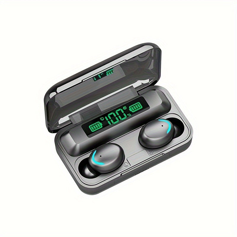 Crisp HiFi Stereo Sound Wireless Earphones with Touch Control, HD Mic, TWS Wireless Earbuds, 9D Stereo HiFi Sound Earphone, Sport Headset, with LED Display Charging Bin