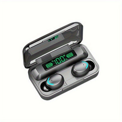 Crisp HiFi Stereo Sound Wireless Earphones with Touch Control, HD Mic, TWS Wireless Earbuds, 9D Stereo HiFi Sound Earphone, Sport Headset, with LED Display Charging Bin