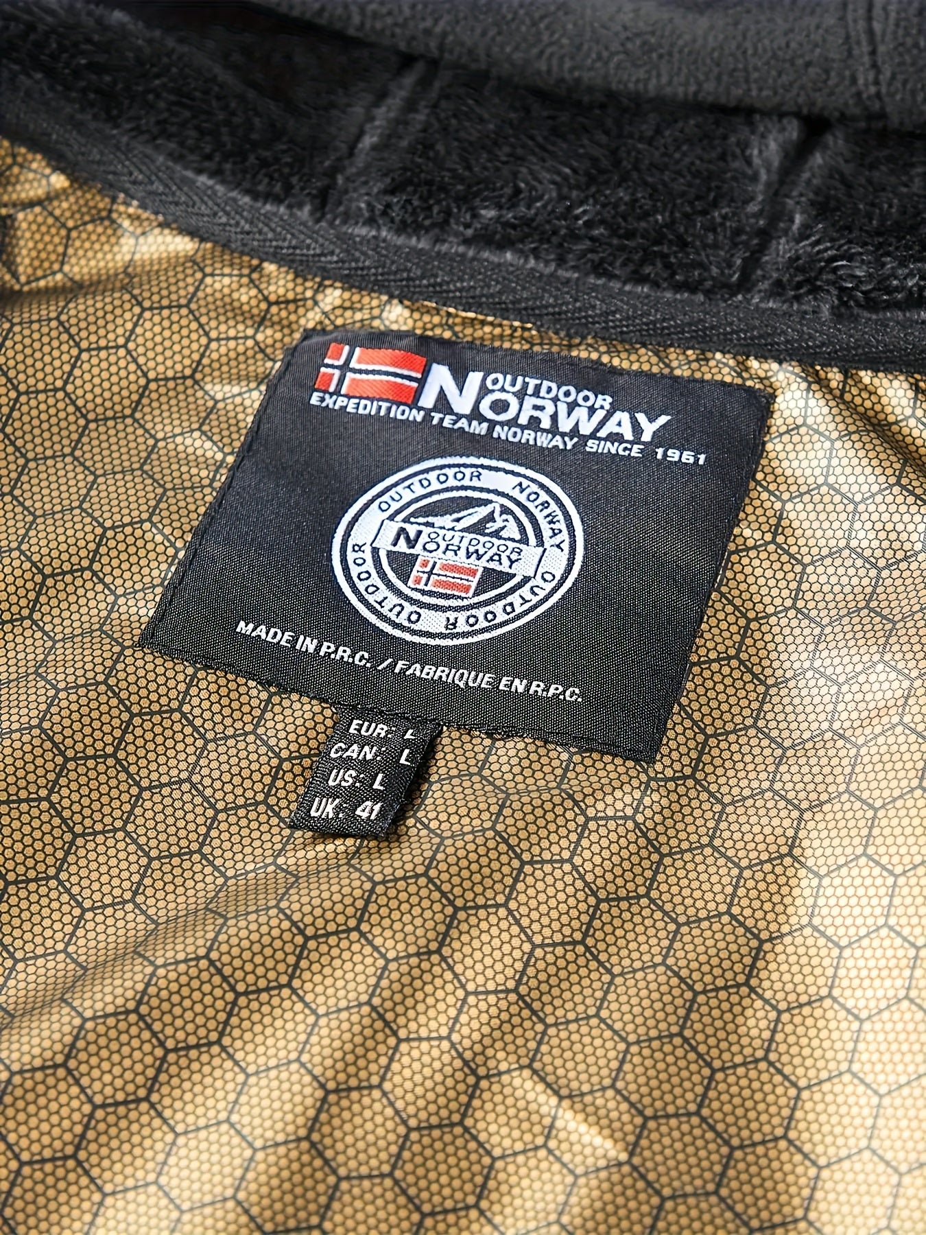 Men's Warm Stand Collar Cardigan Jacket, Honeycomb Heat-Retaining Graphite Lining, Thermal Insulation, Warmer Upper Body, Quality Men's Wear, Warm Lining, Carbon Fiber Technology - Full-Zip Winter Coat, Full-Length Zipper, Ma