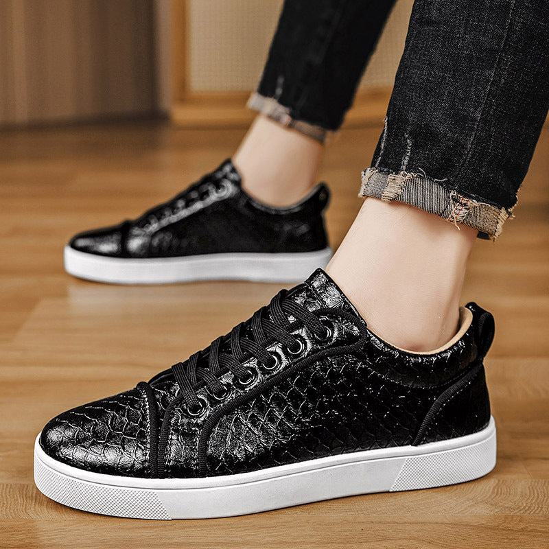 Men's Versatile Business Casual PU Lace-Up Shoes - All Season
