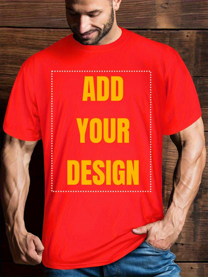 Men's Custom 3D Print T-Shirt - Quick-Dry Breathable Crew Neck