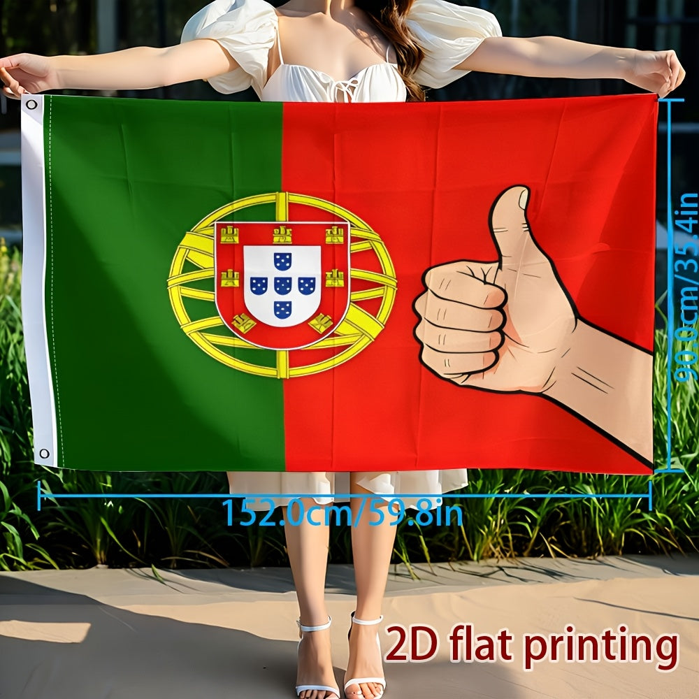 Portuguese National Flag Polyester Fan Banner for Sports Events
