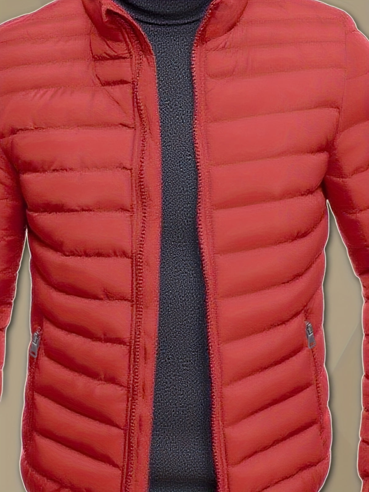 Men's Lightweight Stand Collar Winter Jacket - Casual Loose Fit