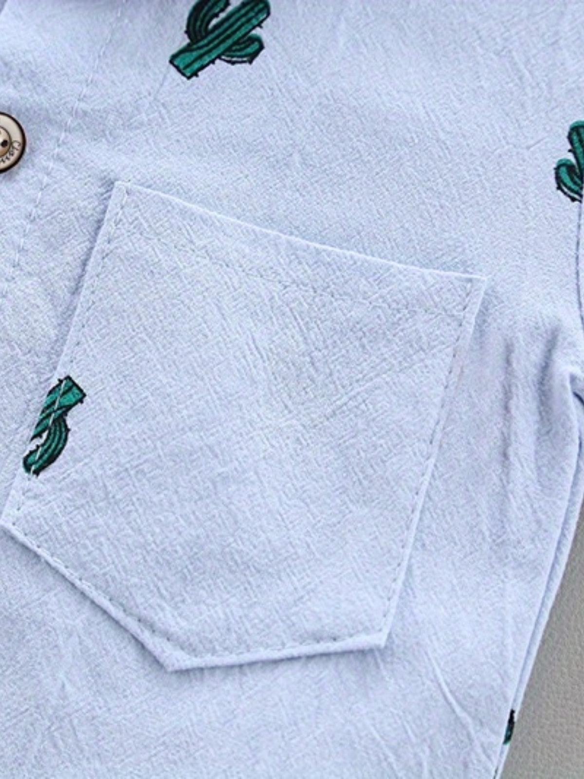 Kids' Cotton Dinosaur Print Shirt & Shorts Set for Summer - ayq