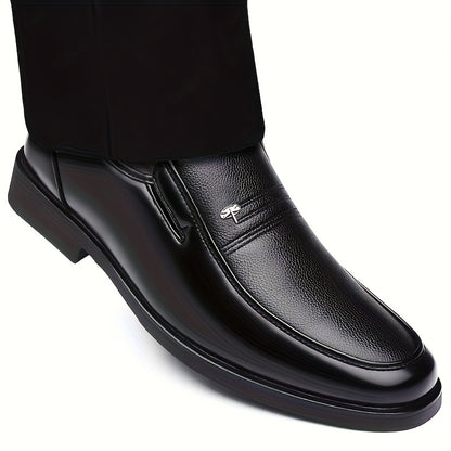 Men's Breathable Pointed Toe Oxford Shoes, Slip-On Formal & Casual