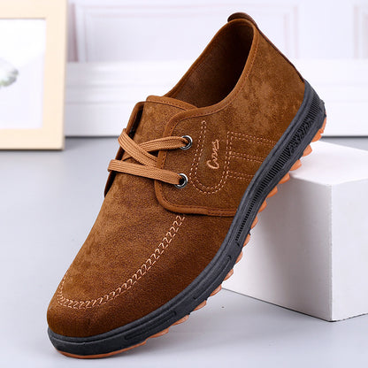 Men'S Soft Sole Slip-On Loafers - Brown Fabric Upper with Rubber Sole, Comfortable Casual Shoes for Casual Attire, Casual Footwear   Slipon Design   Comfortable Footwear