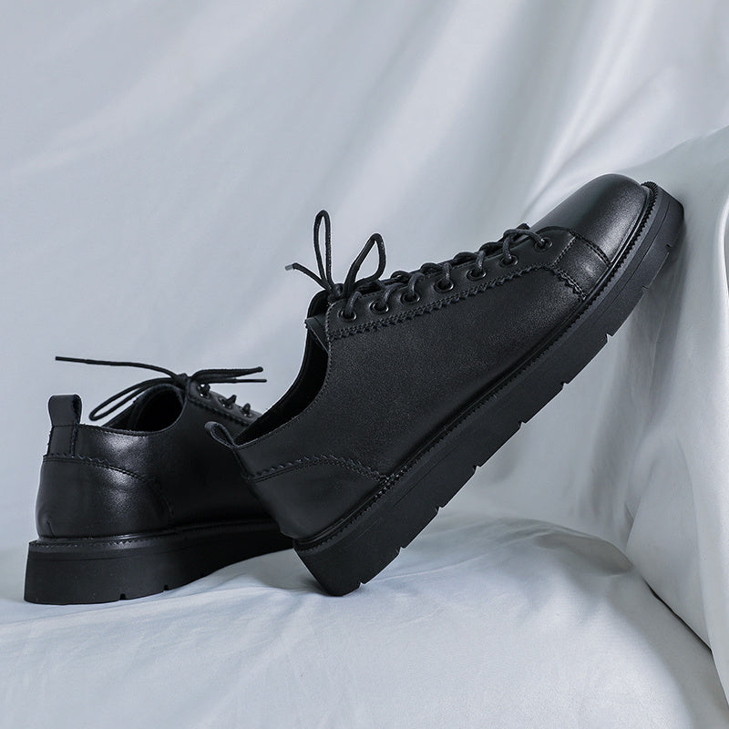 Men's British-Style Chunky Platform Sneakers with Arch Support