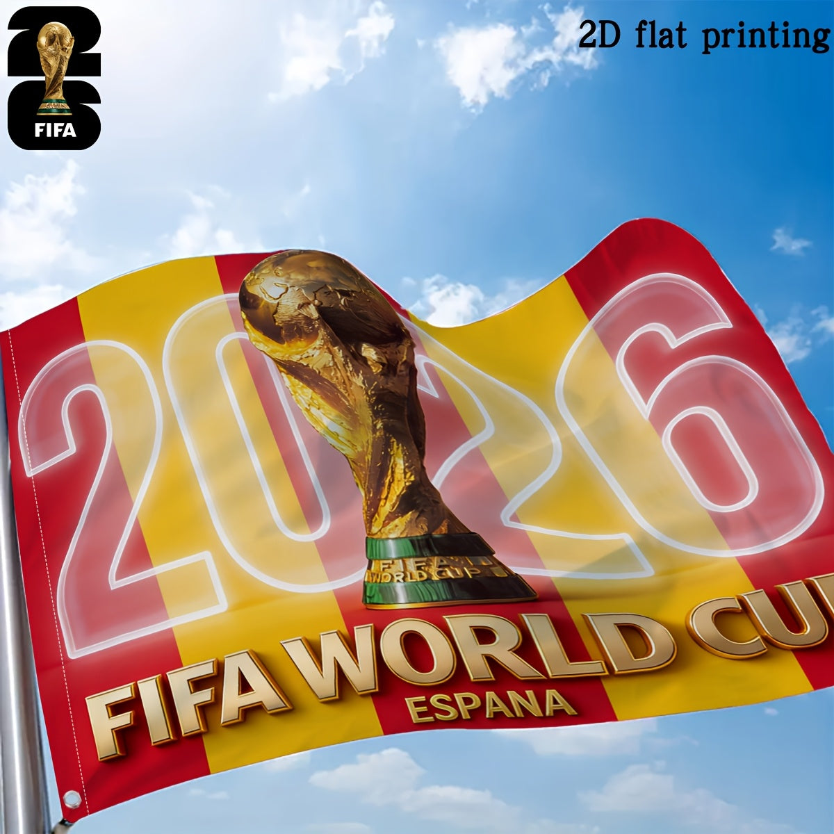 2026 FIFA World Cup Square Polyester Flag for Fans & Events