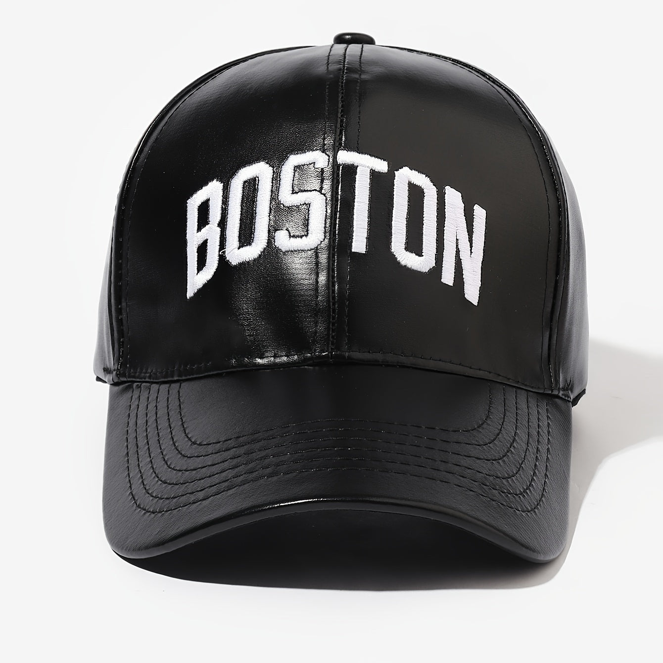 Unisex PU Leather Baseball Cap Adjustable Breathable Style