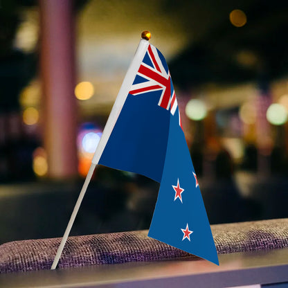 12 Pack New Zealand Mini Handheld Flags for Parties & Sports