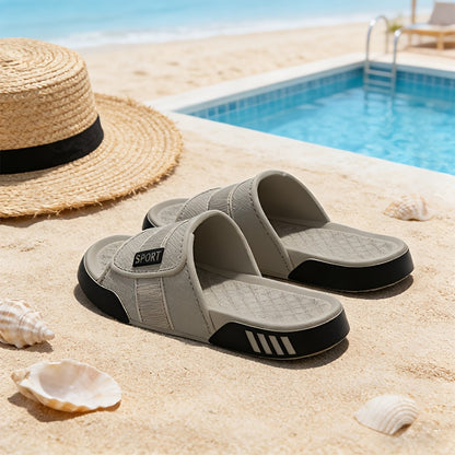 Men's Summer EVA Slides | 1pc Molding Breathable Cool, Multi-Color for Beach Water Play Bath Travel - ayq