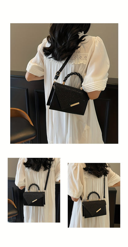 2025 new summer Women's handbag, one shoulder  , metal decorative small square bag