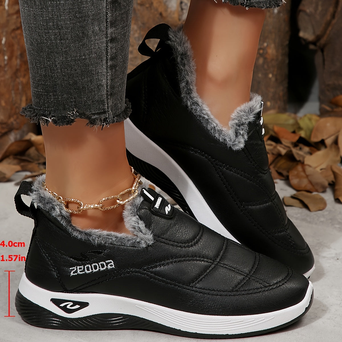 Women's Winter Snow Boots - Deep Burgundy/Black/, Slip-Resistant Rubber Sole & Cushioned Insole, Cozy Fleece Lining - Low-Heel Platform Boots for Cold Weather, Ice, and Snow - Brown/Black/Deep Red/ - Ideal for Everyday, Forma