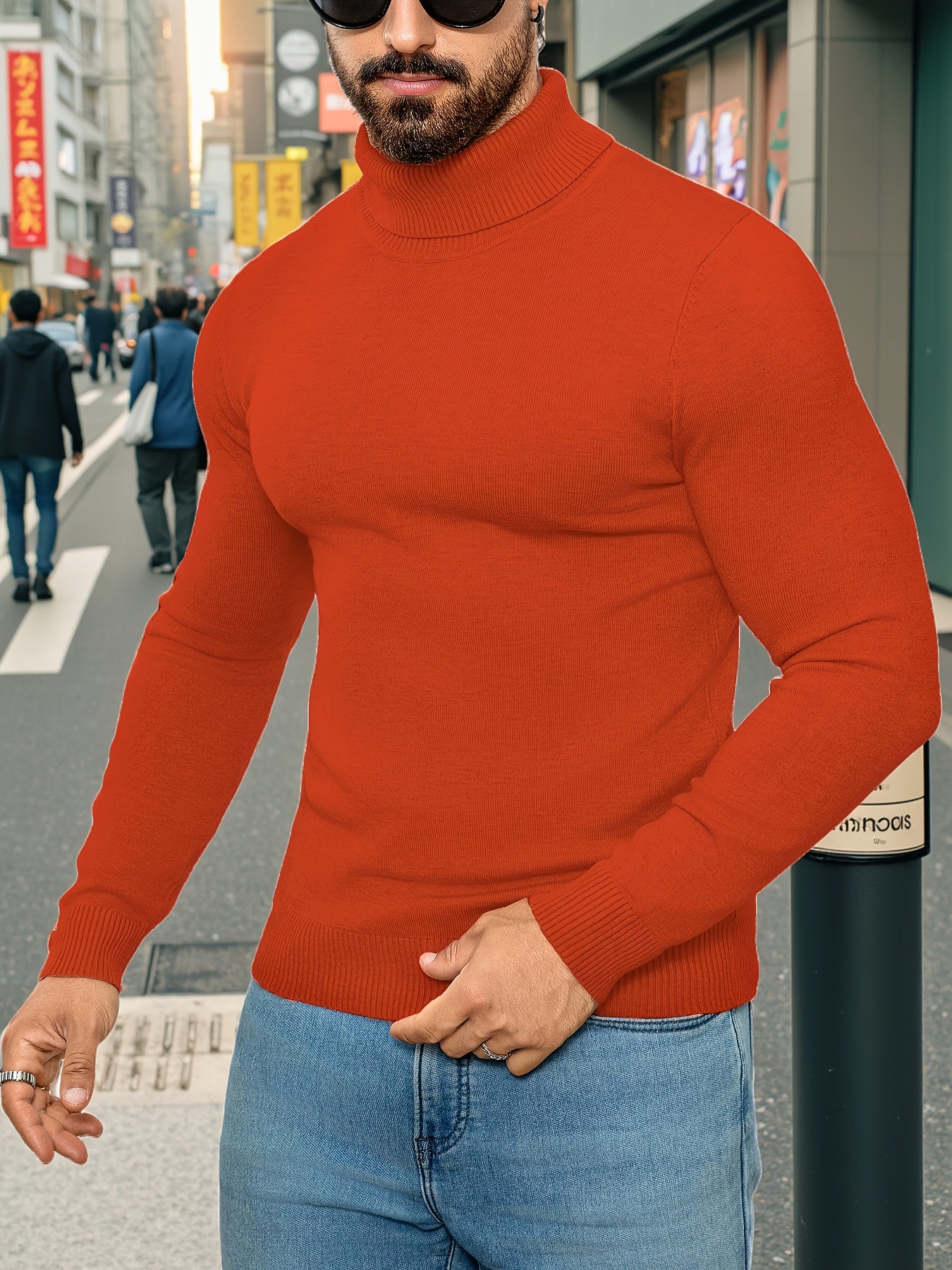 Men'S New Style Available in Multiple Colors, Classic Turtleneck Sweater