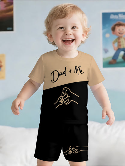 Boys Casual Short-Sleeve T-Shirt and Shorts Set for Spring/Summer