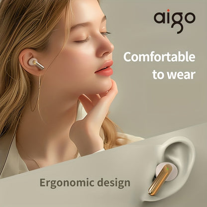 Aigo 5.4 Wireless Headphones with a Microphone, TWS In-Ear Sports Headphones, Stereo In-Ear Headphones with an LED Display, And Wireless Running Earphones for Gifts.