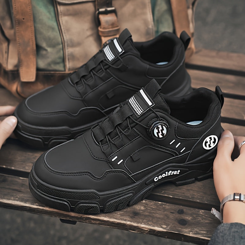 Men's Sports Shoes 2025 Spring New Low-Top Slip-On Rotating Button Comfortable Lightweight Trendy Casual Sneakers