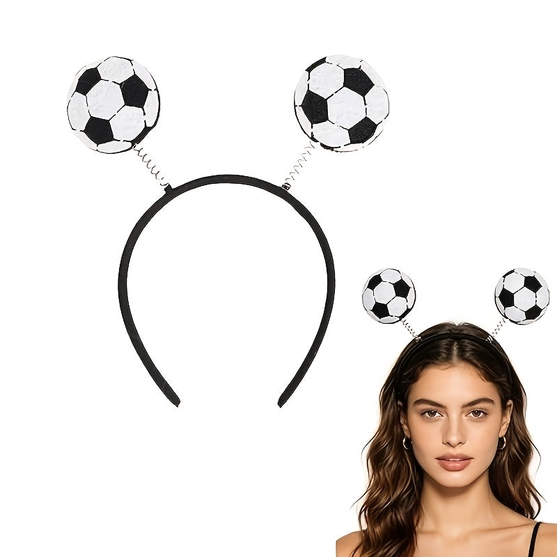 Black & White Soccer Fan Headbands for Kids & Adults