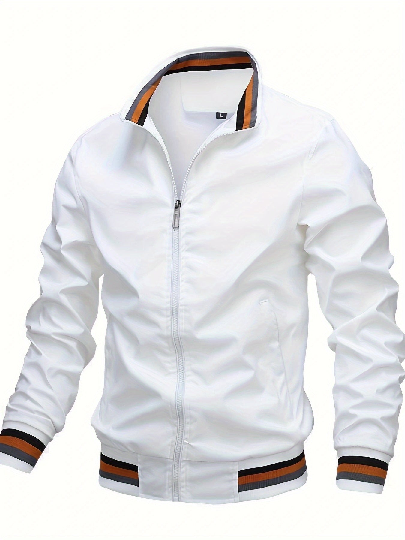 A Men'S Stylish Pilot Jacket, Made of Durable Fabric, Features Classic Striped Details, Perfect for Casual Outings Or Hiking. It Offers a Sense of Confidence And Fashion, Making It an Ideal Gift for Men