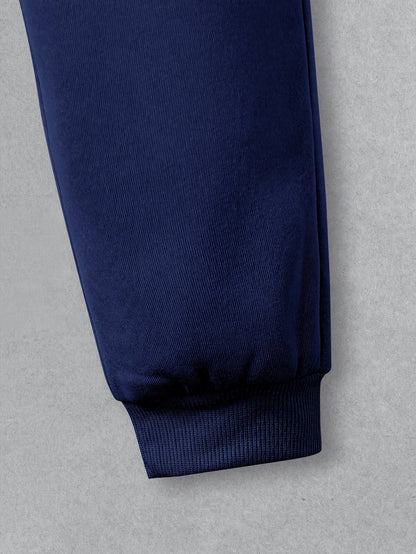 Boys' Fashionable Hooded Fleece-Lined Warm Long-Sleeve Sweatshirt with Scenic Print + Straight-Leg Comfortable Loose Pants Winter Outing Two-Piece Set, Perfect for Outdoor