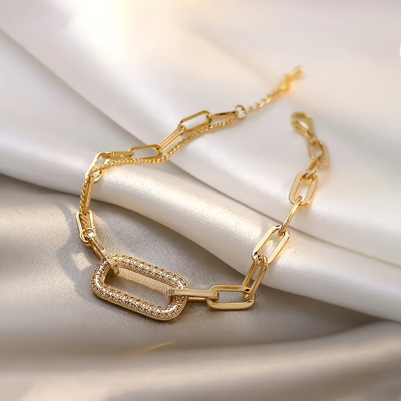 Women's Vintage Boho Zinc Alloy Geometric Square Bracelet