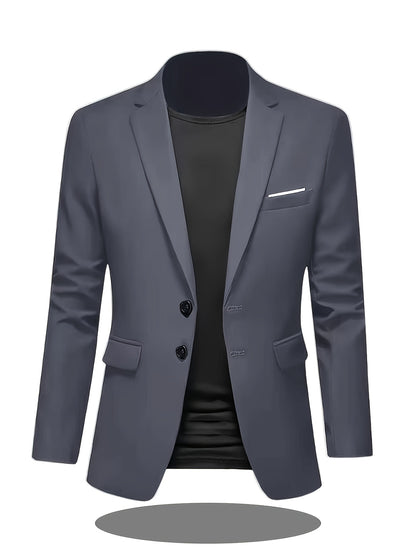 Men's Slim Fit Notch Lapel Suit Jacket for Business & Casual