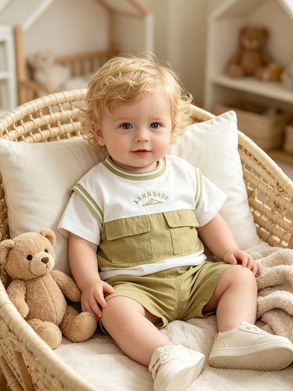 Unisex Cotton Baby Short-Sleeve Set 6-48 Months Casual Summer