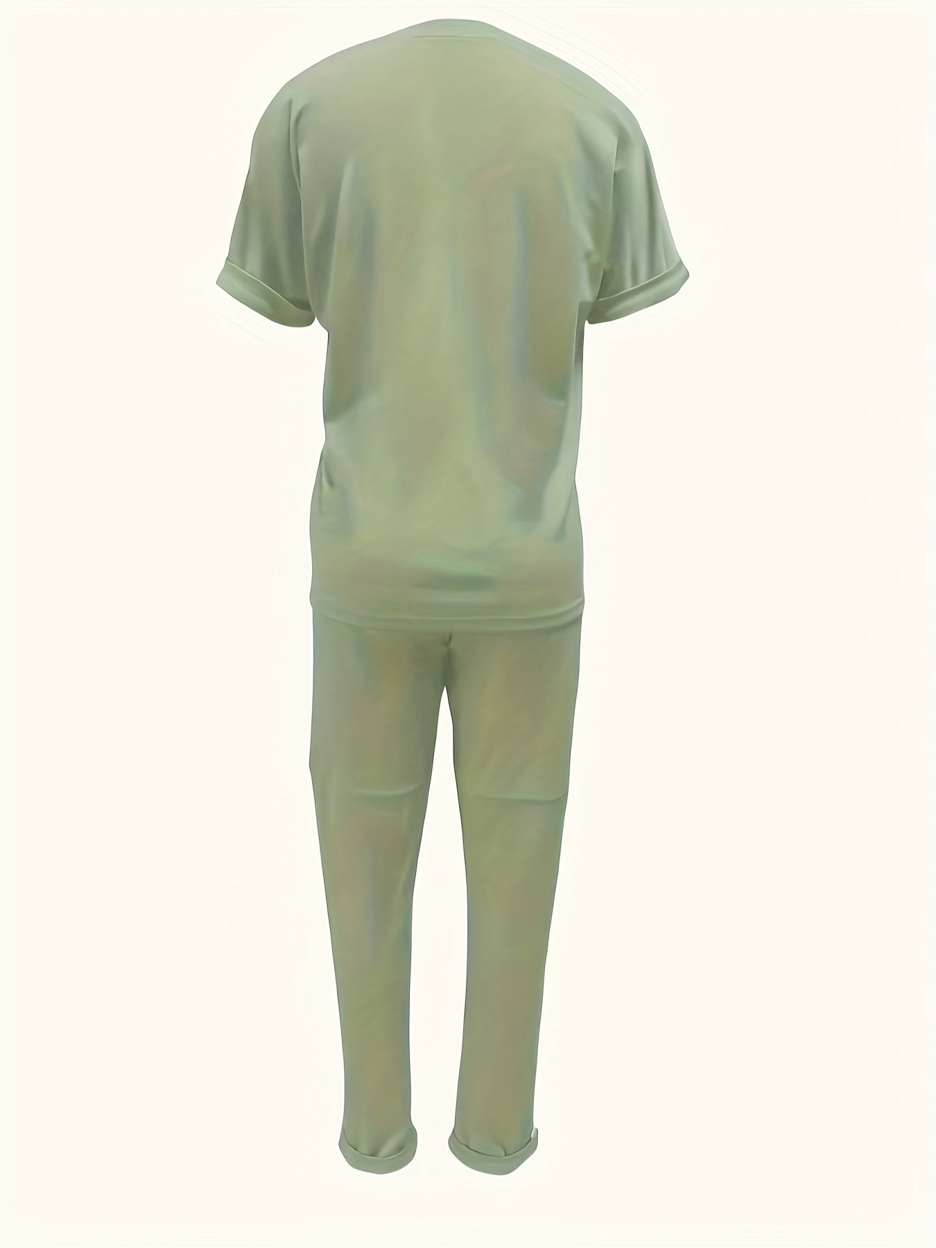 Women'S Casual Solid Color Patchwork Outfit for Spring And Summer