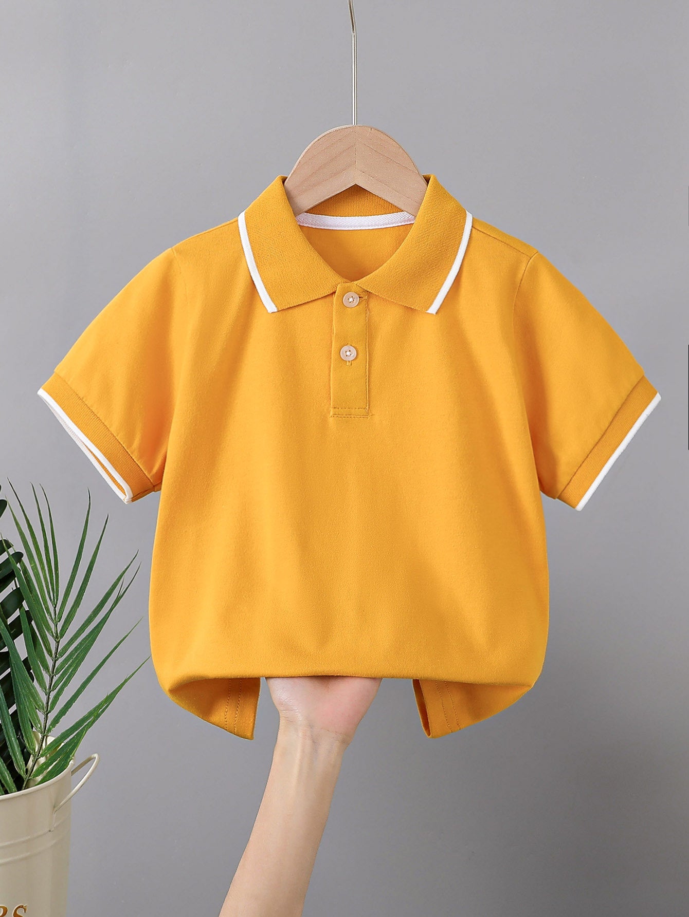 Kids' Cotton Polo Shirt Summer Casual Short Sleeve Top