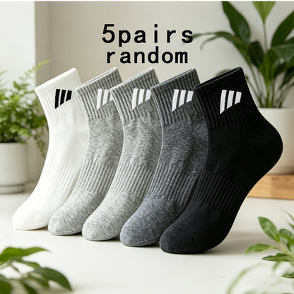 Unisex Casual Ankle Socks 5/10 Pack for Spring Summer