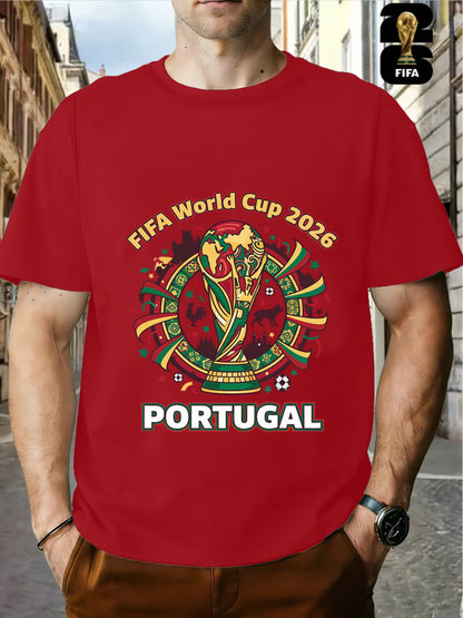 Men's 2026 FIFA World Cup USA-Canada-Mexico T-Shirt, Casual Fit