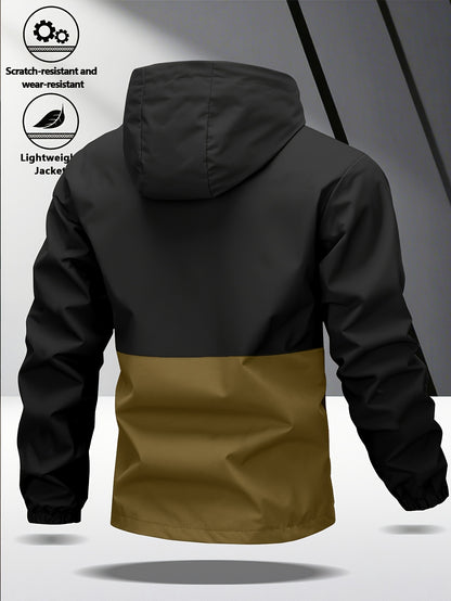 Men's Casual Hooded Softshell Sports Windbreaker Jacket
