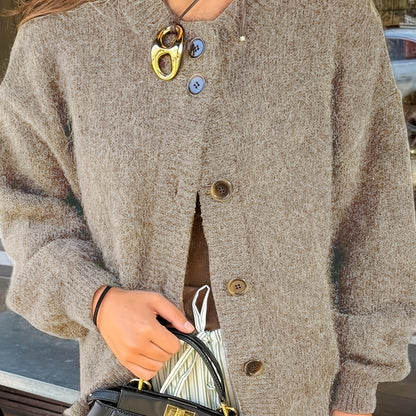 Women'S Vintage Sweater Coat - Soft Long Sleeve Cardigan with Button Front, Chic Office to Party Outerwear, Elegant Casual Outfits, Machine Washable Fall Winter Spring Jacket for Everyday &, Cute Sweaters