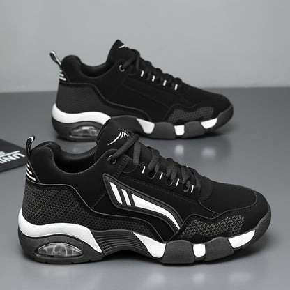 Men's Non-Slip Low-Top Sneakers with Cushioned Round Toe