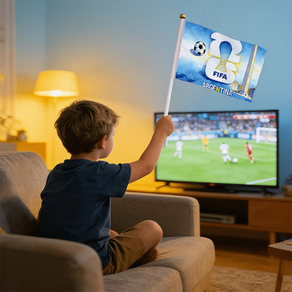 Argentina Obelisk Football Fan Flag for 2026 World Cup
