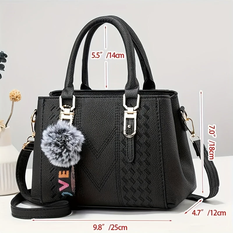 Parent Bag Handbag New Fashion    Ball Pendant Small Tote Bag Thanksgiving Gift for Family