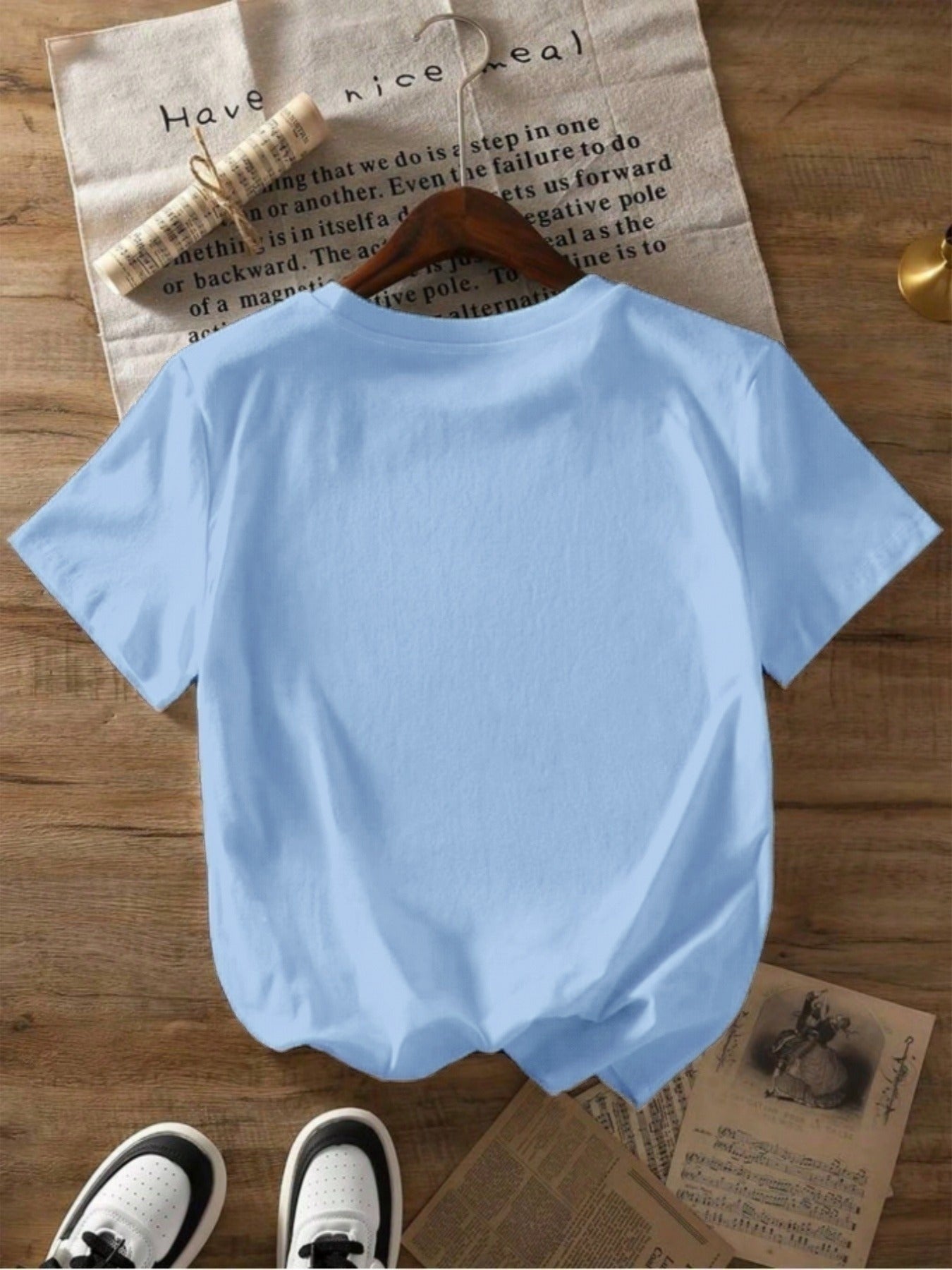 Boys' Cotton Crew Neck Short Sleeve T-Shirt Summer Casual