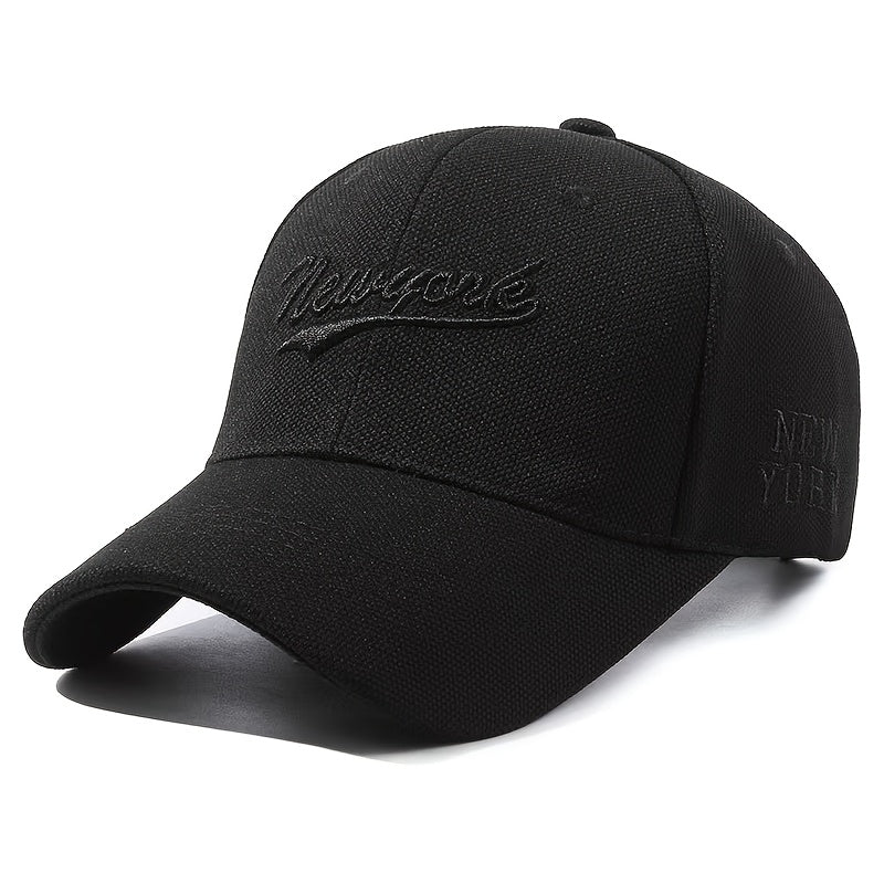 Adjustable Embroidered "NEW YORK" Baseball Cap, Wide Brim, Mesh Back, Casual Style in Beige, Black, White, Dark Brown, Navy Blue, Red, Green, and Yellow Colors, Fashionable and Comfortable for All Seasons, Allseason Hat | Mod