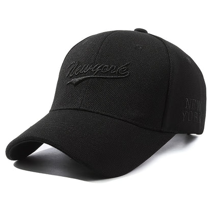 Adjustable Embroidered "NEW YORK" Baseball Cap, Wide Brim, Mesh Back, Casual Style in Beige, Black, White, Dark Brown, Navy Blue, Red, Green, and Yellow Colors, Fashionable and Comfortable for All Seasons, Allseason Hat | Mod